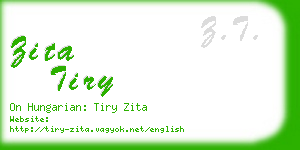 zita tiry business card